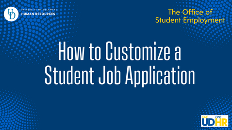 Thumbnail for How to Customize a Student Job Application