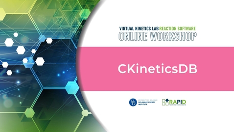 Thumbnail for CKineticsDB - Chemical Kinetics Database