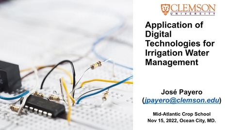 Thumbnail for 2022 Crop Management School-José Payero