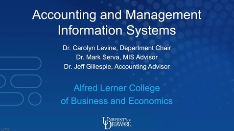 Thumbnail for entry Accounting and Management Information Systems — Lerner College of Business and Economics