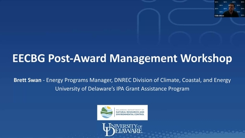 Thumbnail for  DNREC EECBG Program Recipients Webinar 