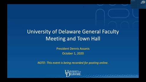 Thumbnail for General Faculty Meeting Oct 1st 2020