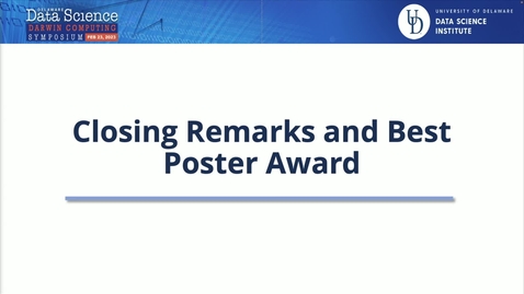 Thumbnail for 2024 DARWIN Symposium_Poster Award &amp; Closing remarks.mov