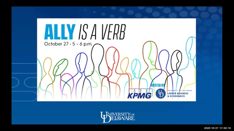 Thumbnail for entry Ally is a Verb with KPMG 10/27/2020 - Sponsored by Lerner Diversity Council