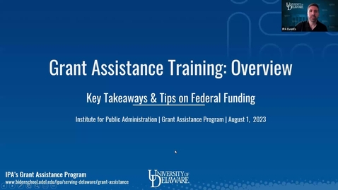 Thumbnail for Grant Assistance Training Series: Session 5 End-of-Program Workshop