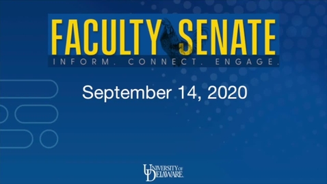 Thumbnail for entry Regular Faculty Senate Meeting September 14, 2020