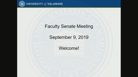 Thumbnail for entry Faculty Senate Meeting On Sept 9th 2019.mp4