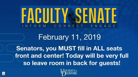 Thumbnail for entry 2018-2019/videos/Faculty Senate Meeting Feb 11 2019.mp4