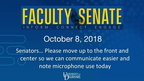 Thumbnail for 2018-2019/videos/Faculty Senate Meeting Oct 8th 2018.mp4