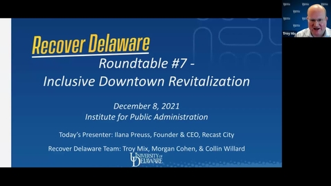 Thumbnail for entry Recover Delaware Roundtable #7 - Inclusive Downtown Revitalization