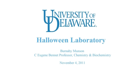 Thumbnail for entry Halloween Lab by Professor Burnaby Munson (Full).mp4