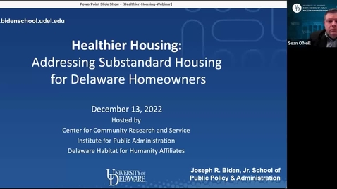 Thumbnail for entry Healthier Housing: Addressing Substandard Housing for Delaware Homeowners