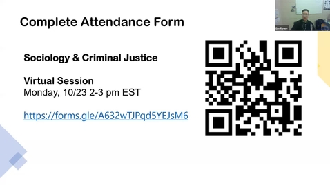 Thumbnail for entry Sociology &amp; Criminal Justice 10/23/23 Fall 2023 Group Advising