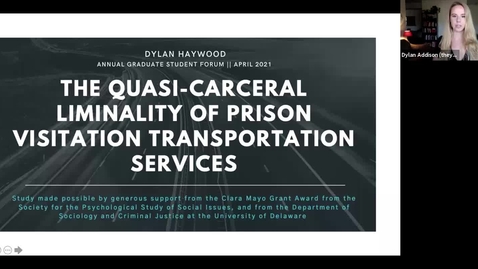 Thumbnail for entry The Quasi-Carceral Liminality of Prison Visitation Transportation Services , Dylan Haywood