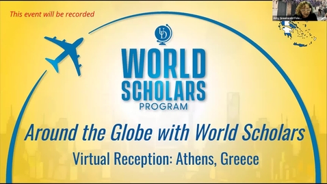Thumbnail for UD World Scholars Virtual Reception - Athens