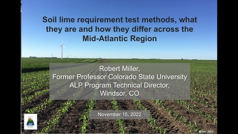 Thumbnail for 2022 Crop Management School - Robert Miller
