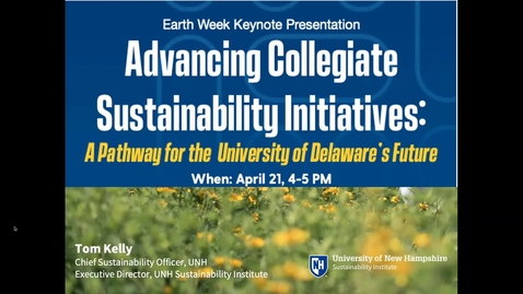 Thumbnail for entry Advancing Collegiate Sustainability Initiatives