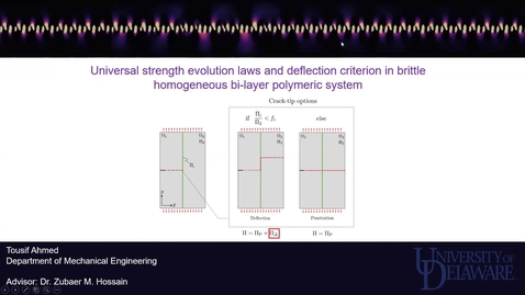 Thumbnail for Universal strength evolution laws and deflection criterion in brittle homogeneous bi-layer polymeric system, Tousif Ahmed