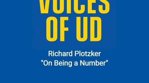 Thumbnail for entry Richard Plotzker - On Being a Number