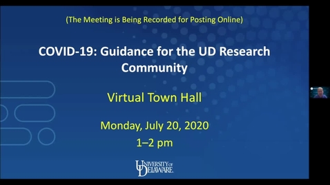 Thumbnail for COVID-19 TownHall July 20 2020