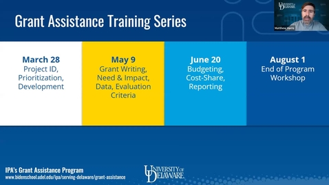 Thumbnail for entry Grant Assistance Training Series: Session 2 Project ID, Prioritization, and Development