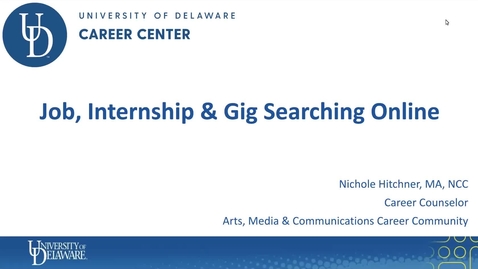Thumbnail for entry Job, Internship &amp; Gig Searching Online