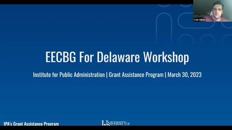 Thumbnail for entry EECBG For Delaware Workshop