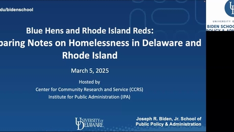 Thumbnail for Blue Hens and Rhode Island Reds: Comparing Notes on Homelessness in Delaware and Rhode Island