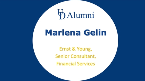 Thumbnail for entry BUAD 110 Alumni Videos Marlena Gelin - Senior Consultant