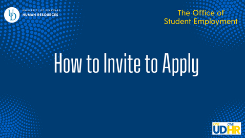 Thumbnail for How to Invite to Apply