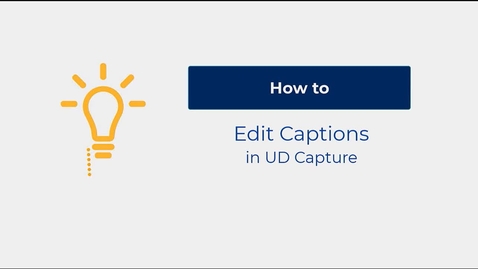 Thumbnail for entry How to Edit Captions