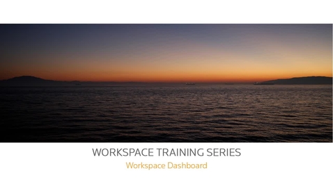 Thumbnail for POE Training Workspace Dashboard - Part 1