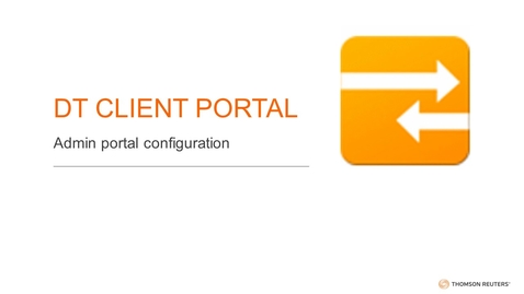 Thumbnail for Admin portal configuration