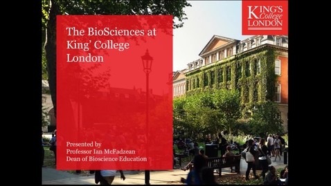 Thumbnail for Your progression opportunities in Biomedical Sciences at King's College London  - 04/03/2020