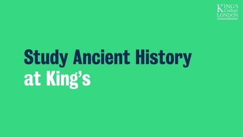 Thumbnail for entry Spotlight on the Ancient History BA