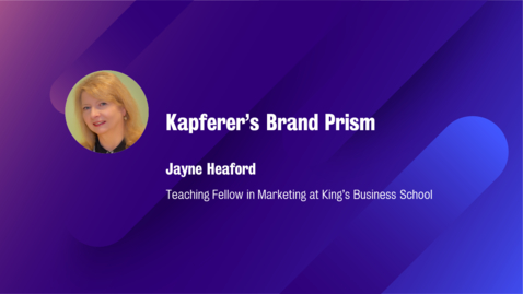 Thumbnail for entry Marketing 2.6 Kapferer’s Brand Prism