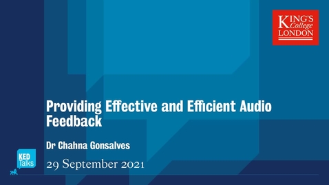 Thumbnail for Providing Effective and Efficient Audio Feedback