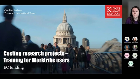 Thumbnail for entry Worktribe Costing research projects (EC) – Training for Worktribe users