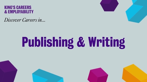 Thumbnail for Discover Careers in: Publishing and Writing (2025)