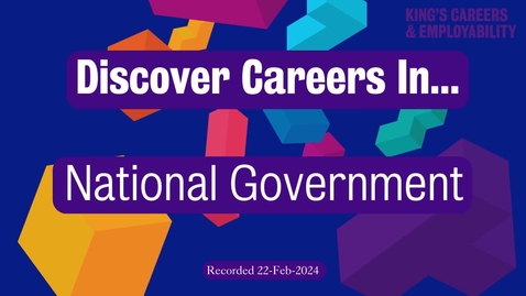 Thumbnail for Discover Careers In National Government
