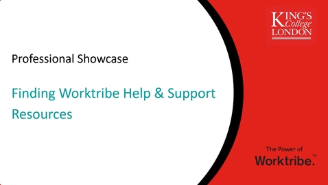 Thumbnail for entry Finding Worktribe Help &amp; Support Resources