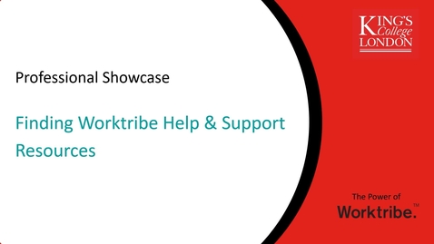 Thumbnail for Finding Worktribe Help &amp; Support Resources