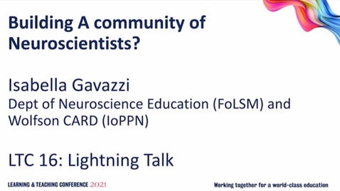 Thumbnail for Building a Community of Neuroscientists?