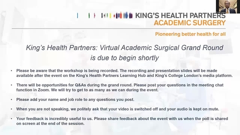 Thumbnail for Surgical Academy grand round Neurosurgery Aug 2021