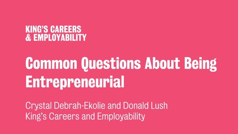 Thumbnail for entry Common Questions About Being Entrepreneurial