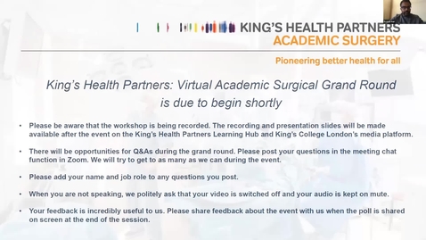 Thumbnail for Surgical Academy Grand Round Colorectal Surgery - November 21
