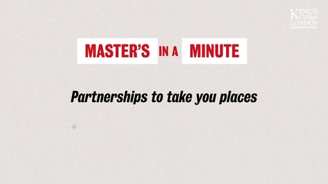 Thumbnail for entry Master's in a Minute - Partnerships to take you places - Jonathan