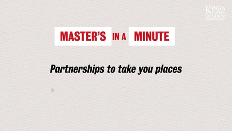 Thumbnail for Master's in a Minute - Partnerships to take you places - Jonathan