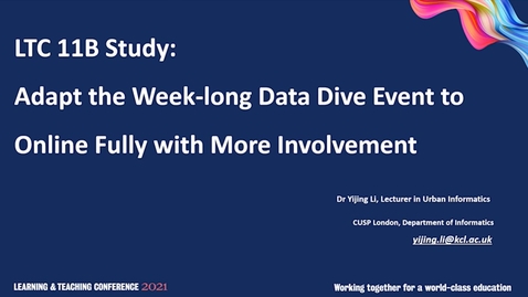 Thumbnail for Adapt the Week-long Data Dive Event to Online Fully with More Involvement