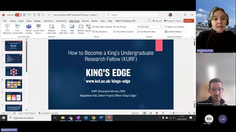 Thumbnail for SSPP_ How to Become a KURF Fellow  panel at the KURF Showcase 2024-25_Feb25